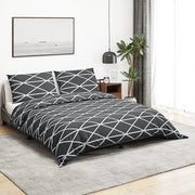 Set Copripiumino Grigio 155x220 cm in Cotone 136055