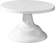 Piatto Rotondo in Metallo per Dessert Display Accessorio - Tavola per Cupcake e Dolci - Bianco