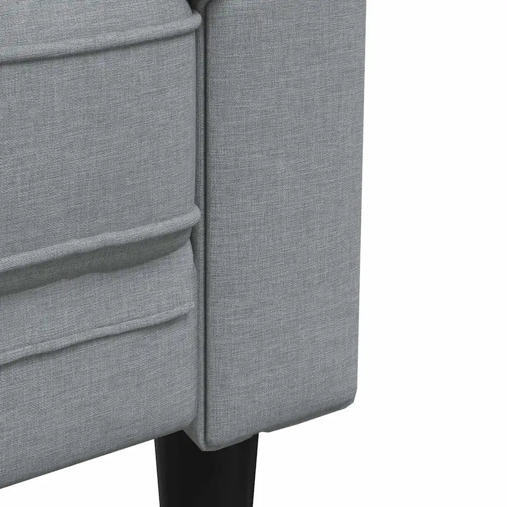 Poltrona | Sedia Relax Chesterfield Grigio Chiaro in Tessuto