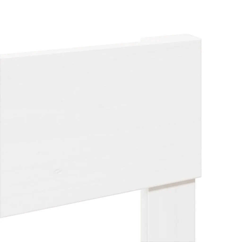 Letto senza Materasso-Struttura Letto Bianco 160x200 cm Legno Massello di Pino 385013