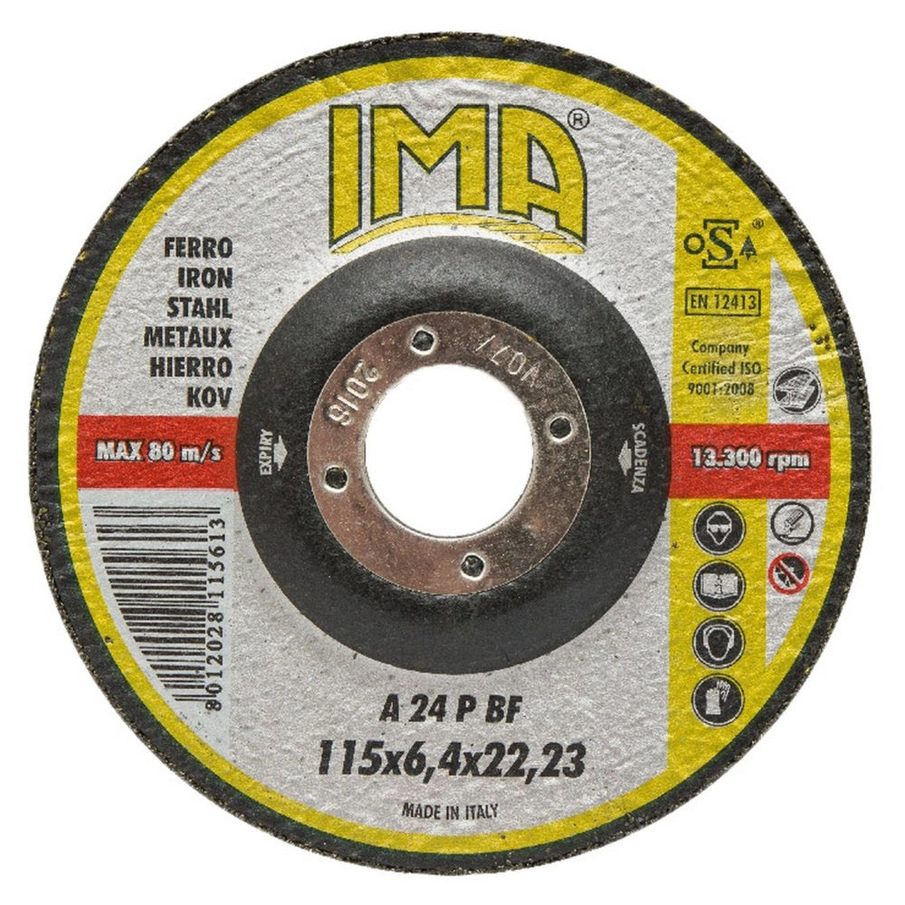 25pz minidisco x ferro ima per sbavare diametro 115x6,4 cod:ferx.31465