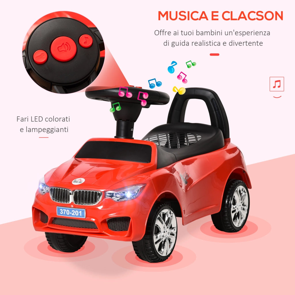Macchinina per Bambini Cavalcabile con Volante ¨C Minimal ¨C Rosso