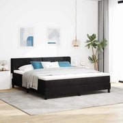 Letto a molle con testiera Nero 200 x 180 cm Velluto 3341536