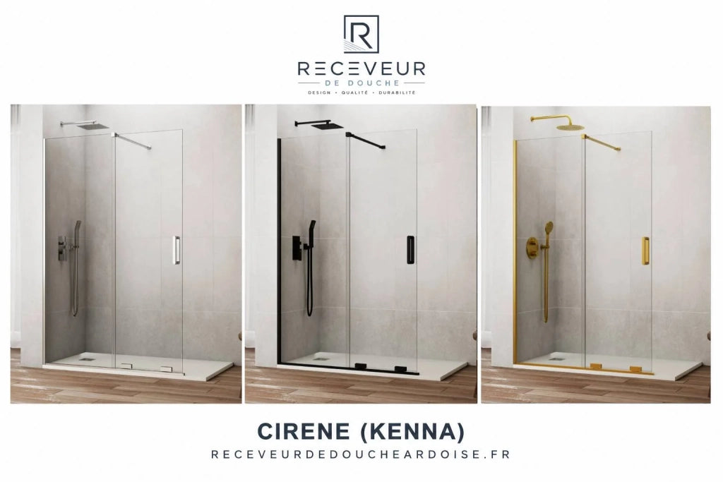 Porta doccia scorrevole 2+2 CIRENE (KENNA) 200 cm Profilo Oro