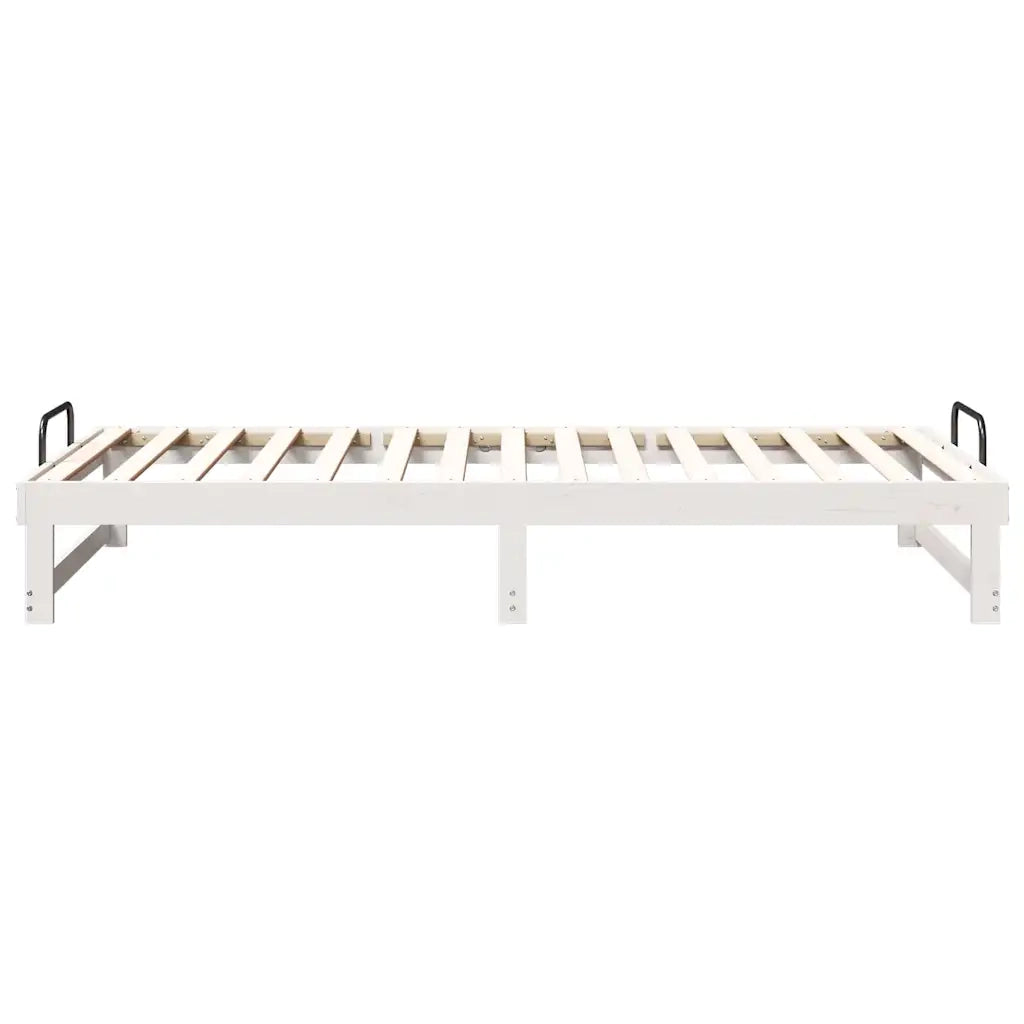 Struttura del letto Bianco 100 x 210 cm Pino massello 873164