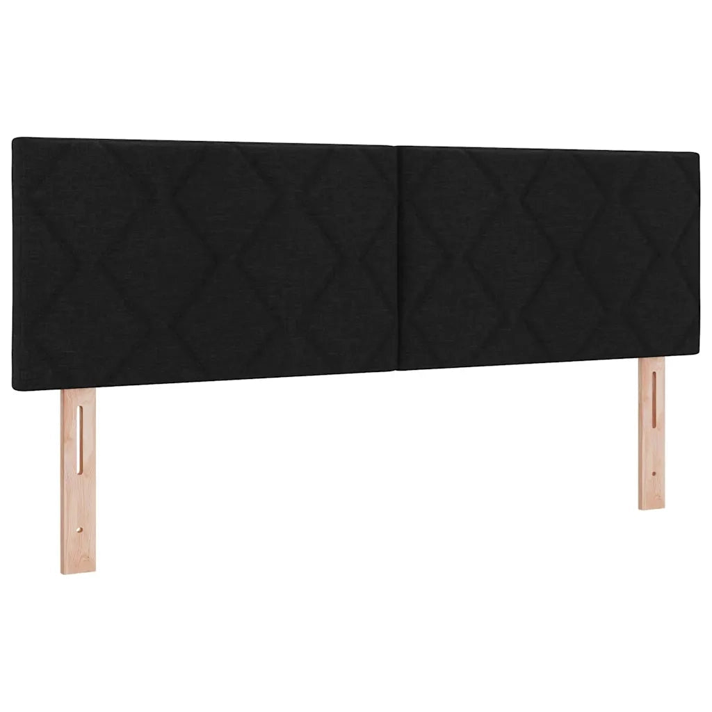 Letto a molle con materasso Nero 200 x 140 cm Poliestere 3341358