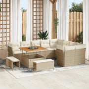 Set Divano da Giardino 12 pcs Beige polyrattan 3361516