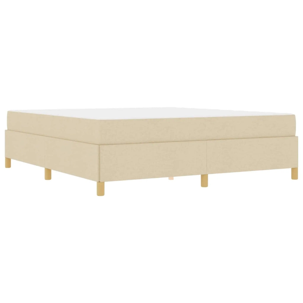 Struttura del letto con materasso Crema 180 x 200 cm Tessuto 3398960