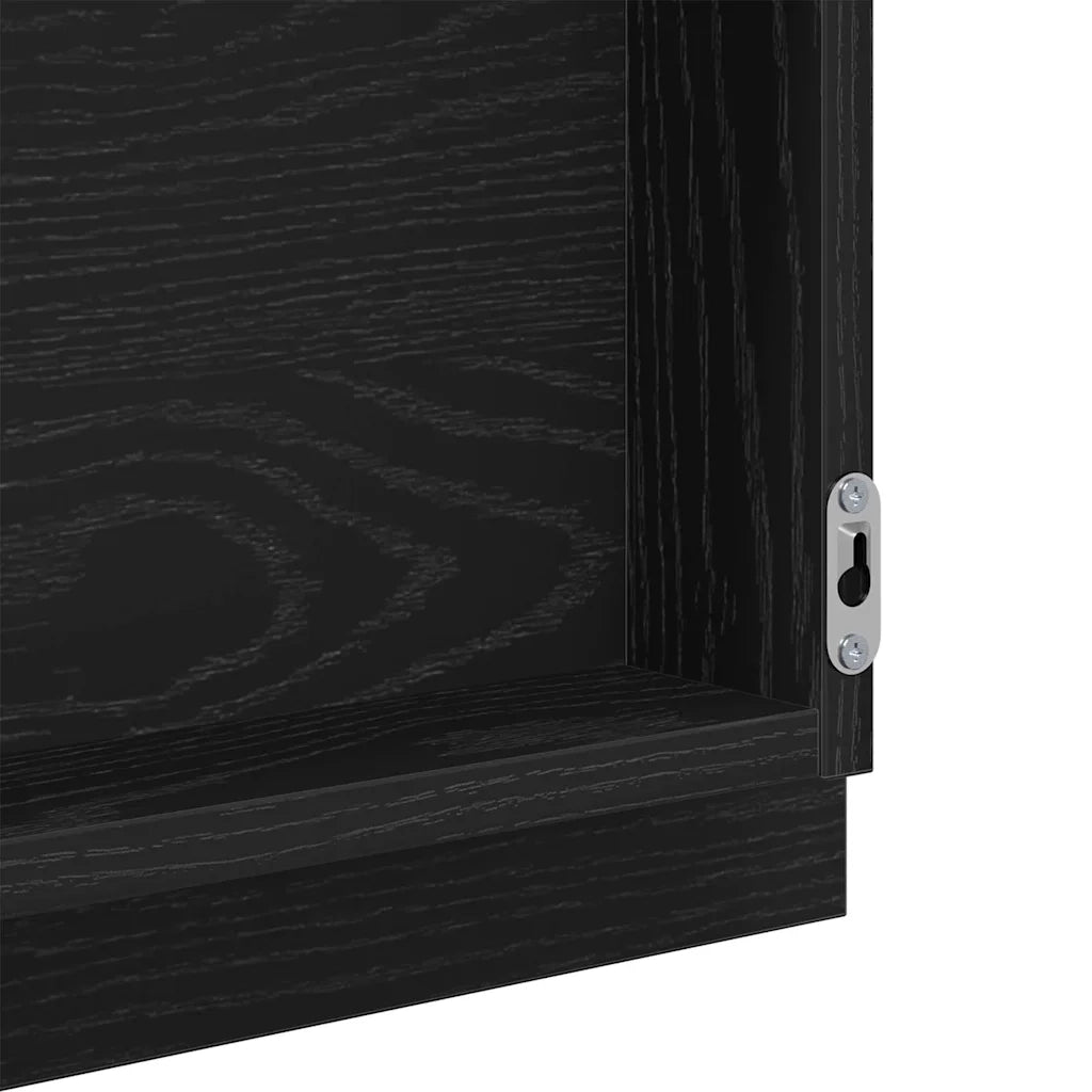 Specchio da Bagno | Specchio decorativo LED con specchio Rovere Nero 40 x 37 x 8.5 cm