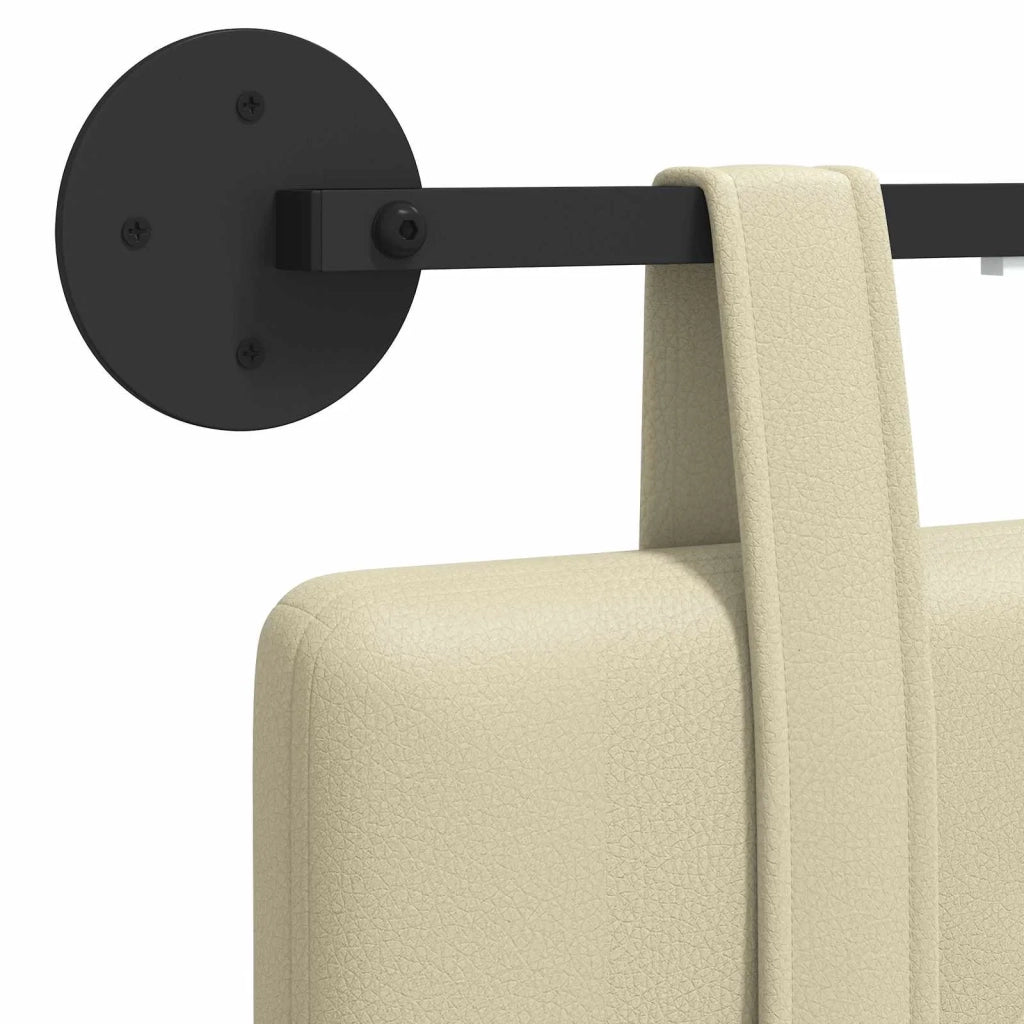 Testiera | Testata sospesa Con luce LED Crema Similpelle