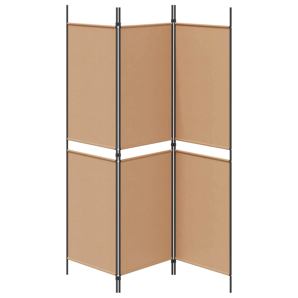 Paravento a 3 pannelli Beige 150 x 180 cm Tessuto 42039215