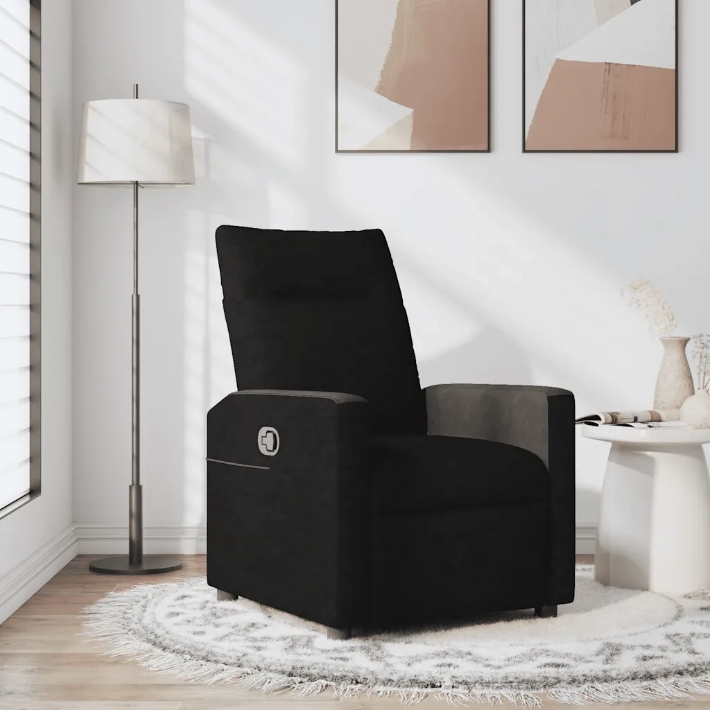 Divano Sedia-Poltrona Reclinabile in Tessuto Nero 600707