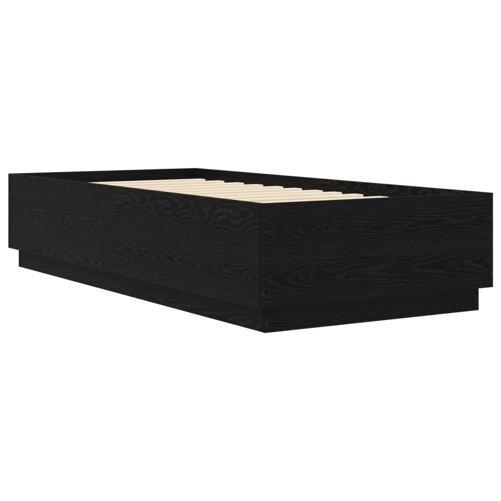 Struttura del letto Rovere Nero 80 x 200 cm 3429659