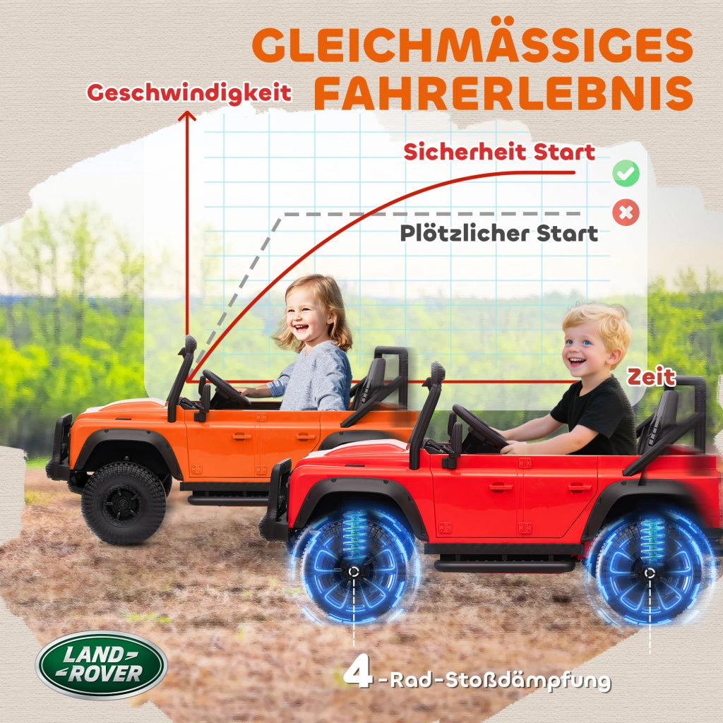 Auto elettrica per bambini ¨C Minimal ¨C 12V, telecomando, luci LED, arancione