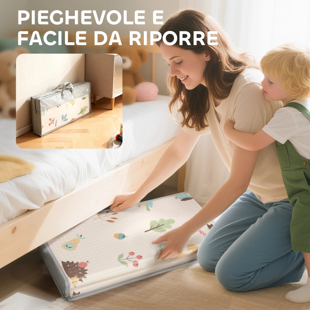 Tappeto Gioco Bambini 0-3 Anni ¨C Xylo ¨C XPE Impermeabile Numeri Lettere 180x150x1cm Multicolore