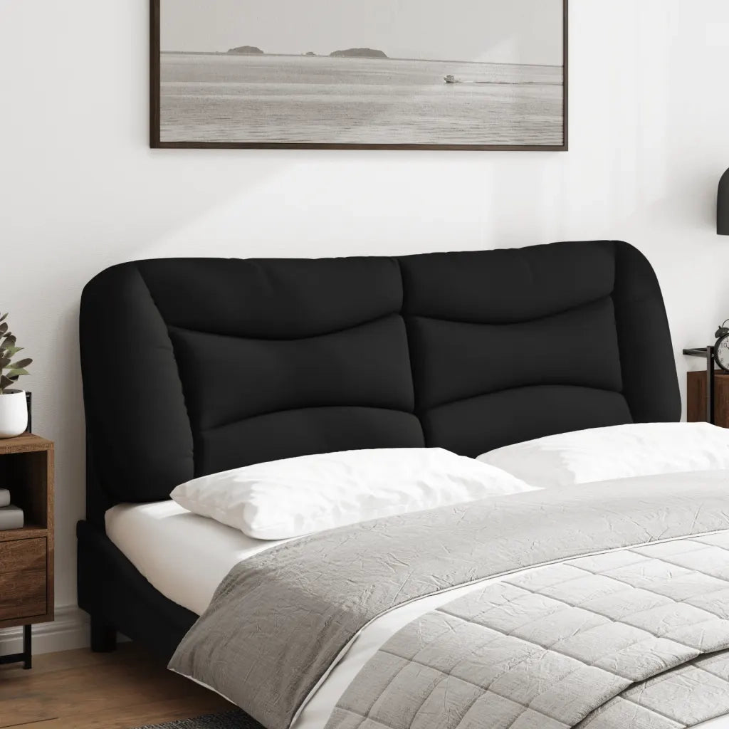 Cuscino Testiera-Cuscino per Testiera Hvar Nero 160 cm in Tessuto