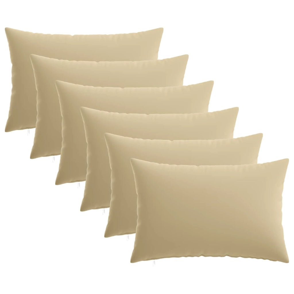Federa 6 pcs HEERLEN Beige 50 x 75 cm Poliestere 911710