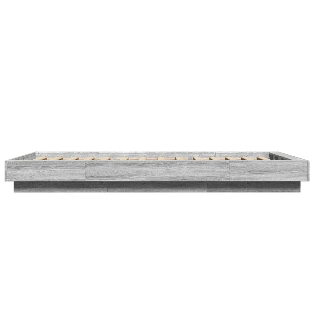 Letto singolo | Letto per adulti | Giroletto Grigio Sonoma 90x200 cm in Legno Multistrato