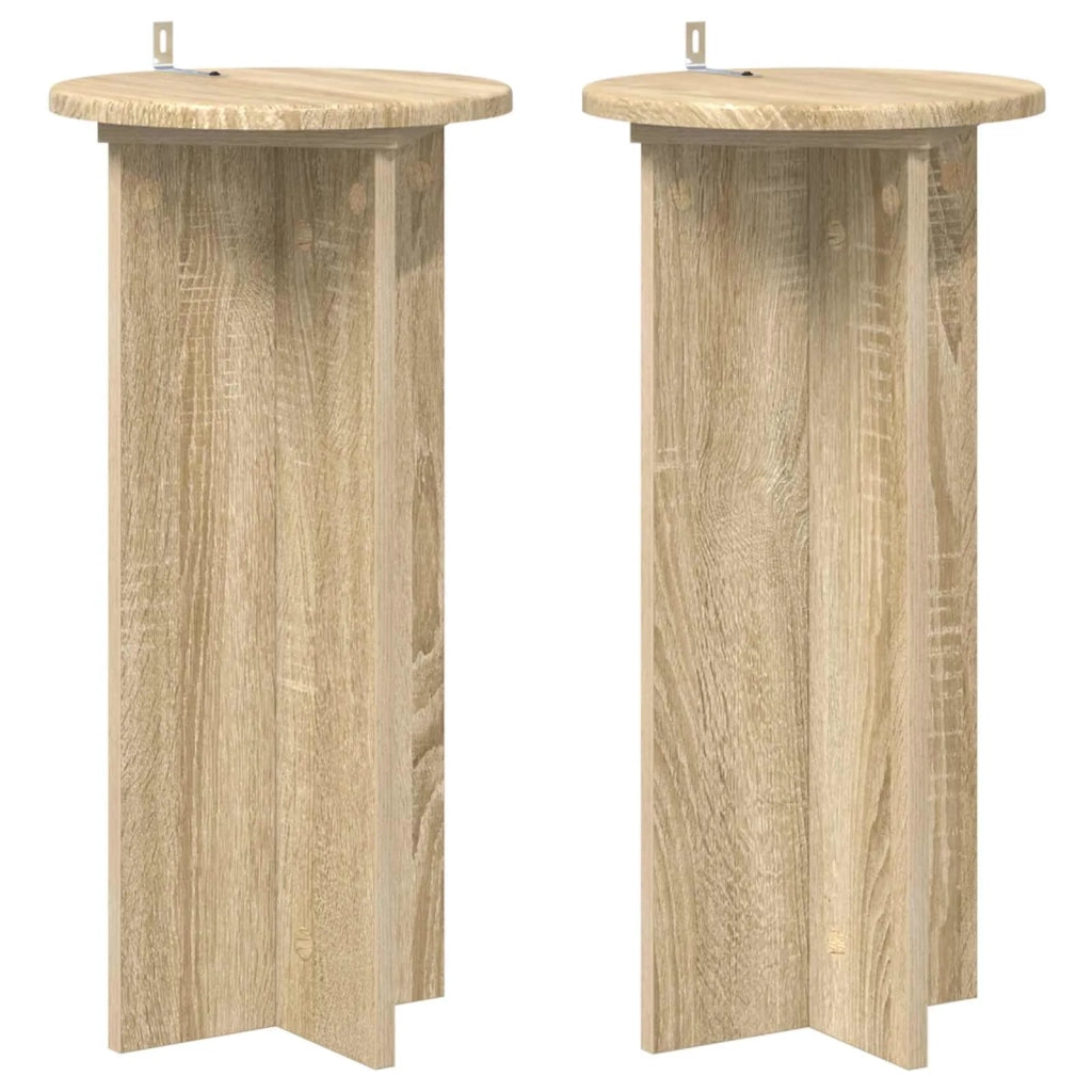 Supporto per piante | Sostegno per piante 2 pz Rovere Sonoma 29,5 x 29,5 x 60 cm