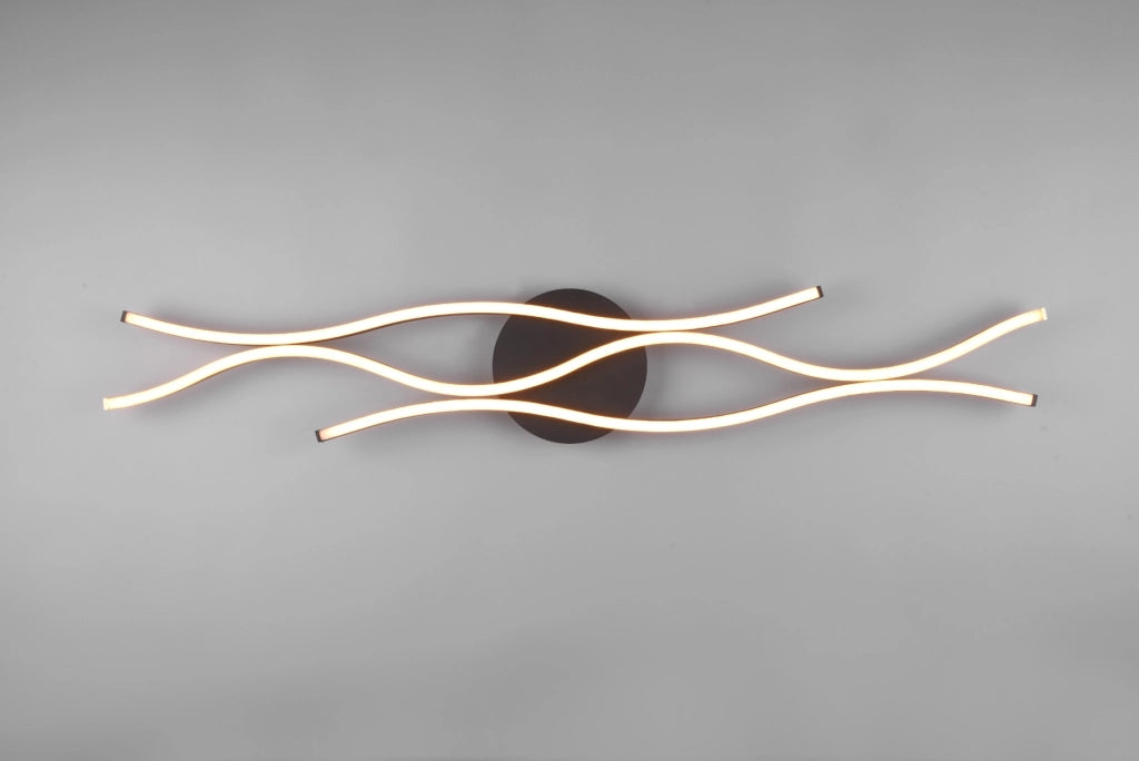 Plafoniera moderna LED Trio Blaze oro/nero 107cm CCT