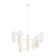 Lampadario HALO beige con sfere bianche 6xG9 Sollux