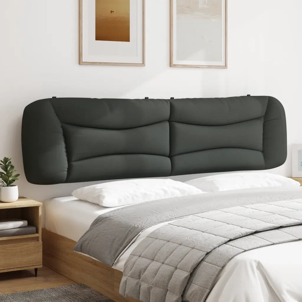 Cuscino Testiera Hvar Grigio Scuro 200 cm in Tessuto 374617
