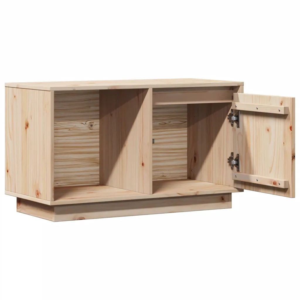 Mobile Porta TV-Credenza TV 74x35x44 cm in Legno Massello di Pino