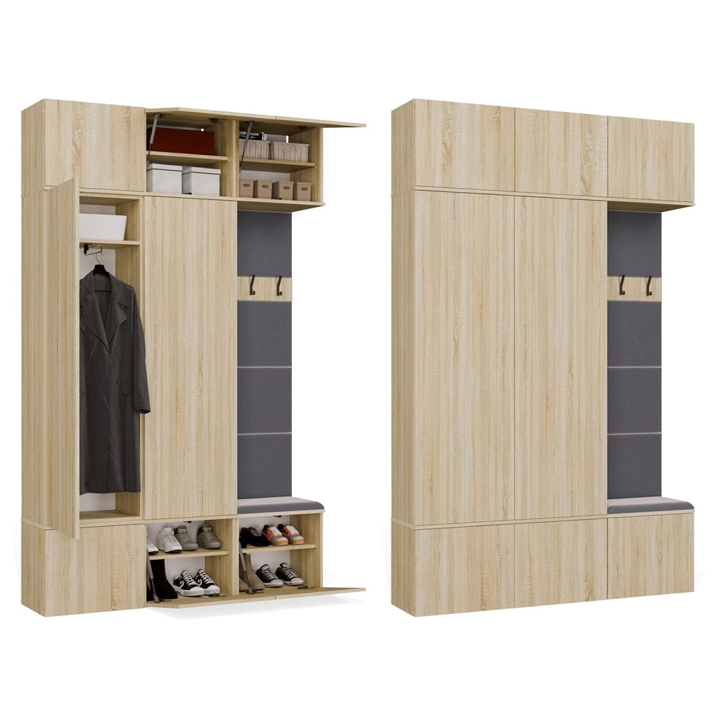 Guardaroba HAGA III/2sz1w rovere sonoma 2x armadio + appendiabiti