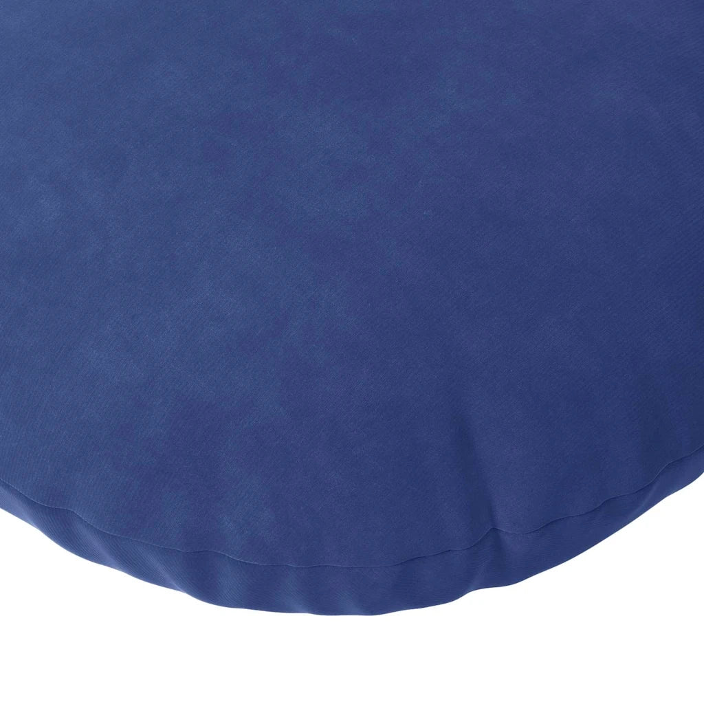 Cuscini per Seduta 2 pcs Blu Polizia Ø 40 x 13 cm Velluto 42014148