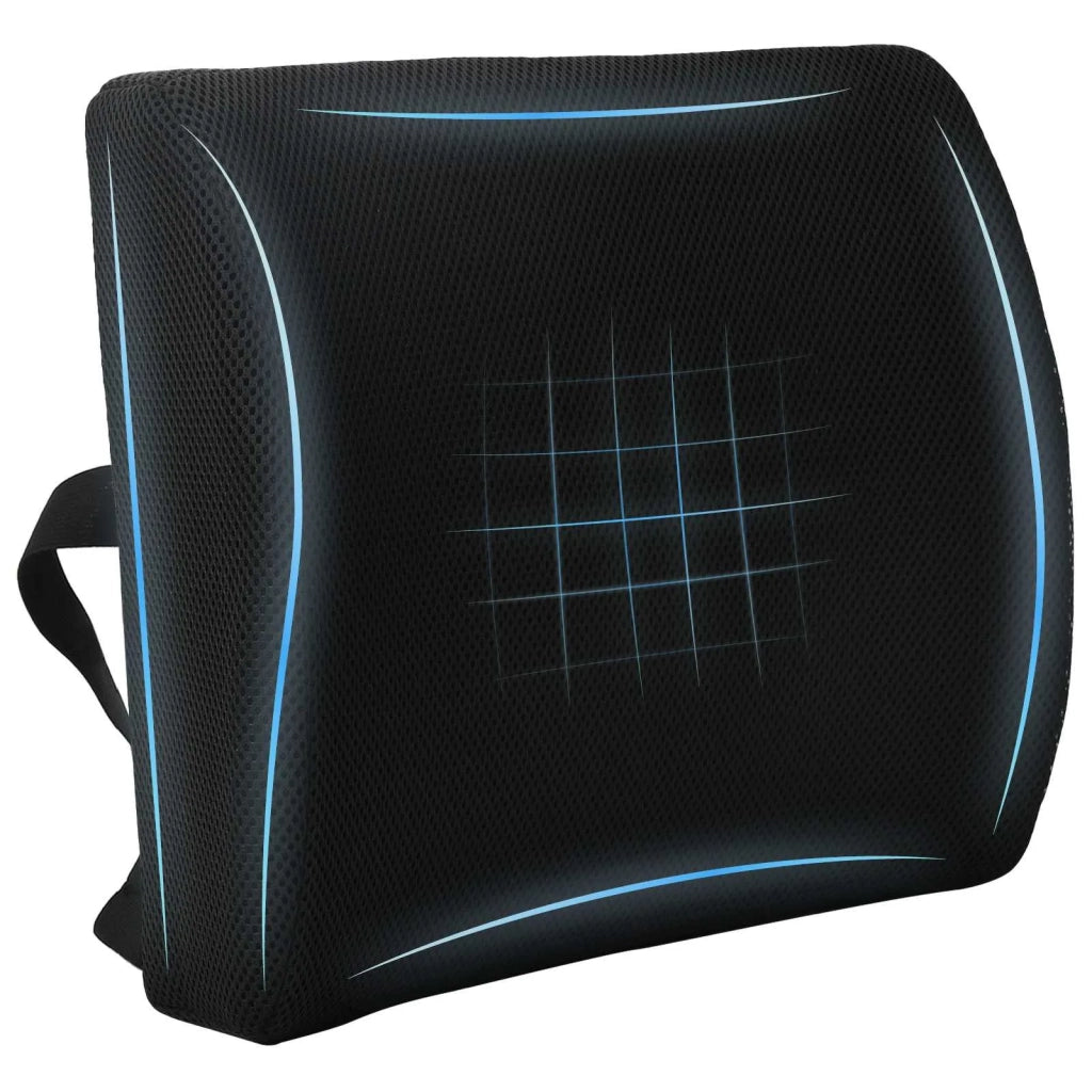Cuscino lombare Nero Schiuma Memory 35,5 x 30 x 12 cm 42012707