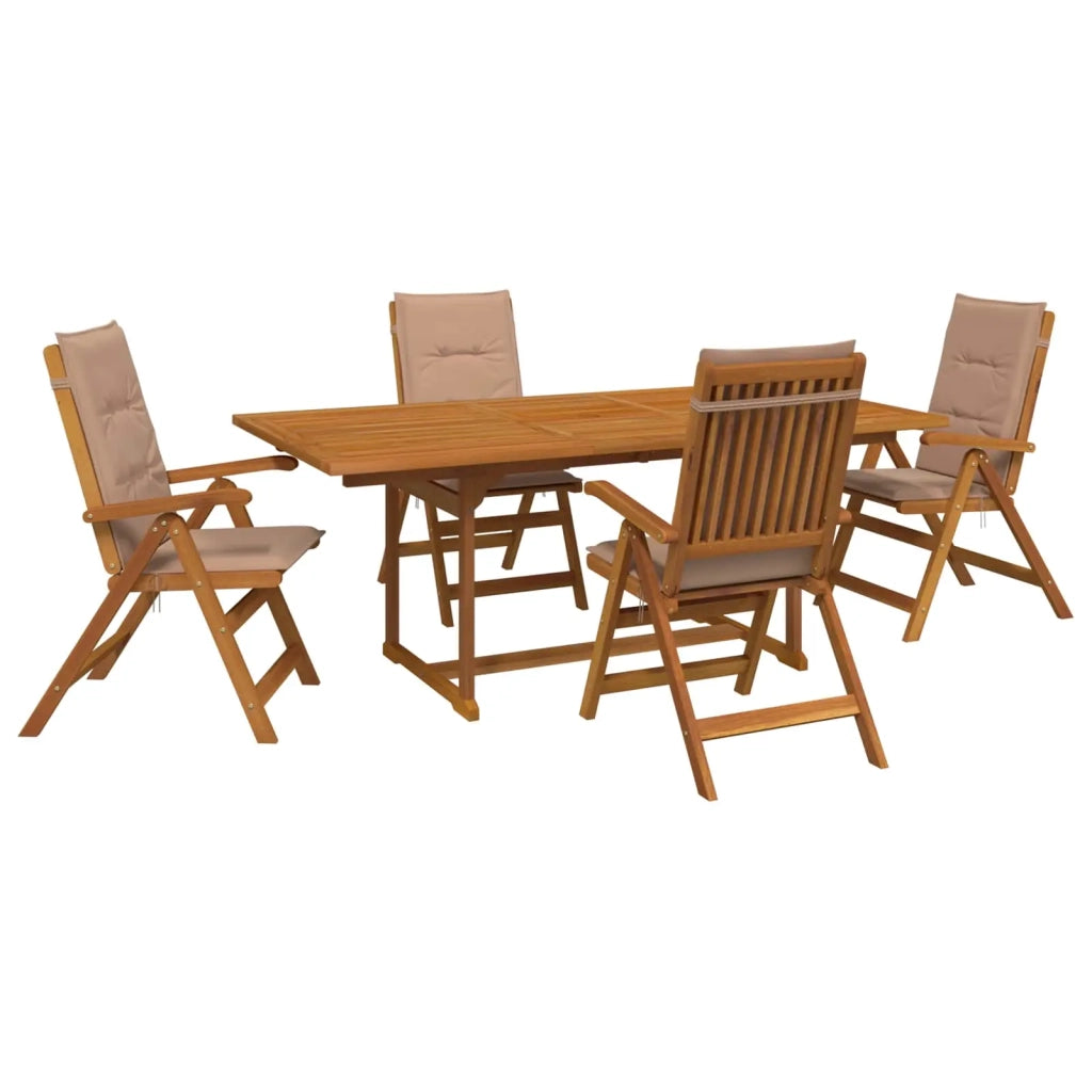 Set da pranzo da giardino 5 pezzi Naturale 3434497