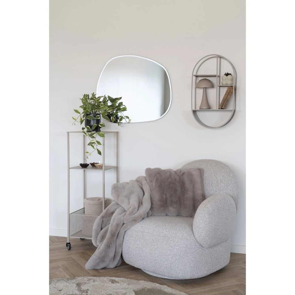 Carrello Torres, Beige, Metallo, 35x35x100 cm