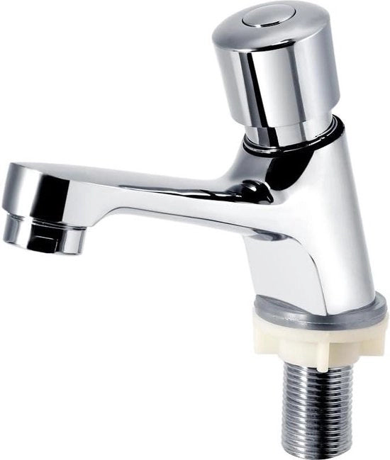 Wastafello con 1 maniglia - Fonte a cascata - Chiave a molla - Acciaio inox verniciato - Bagno pubblico