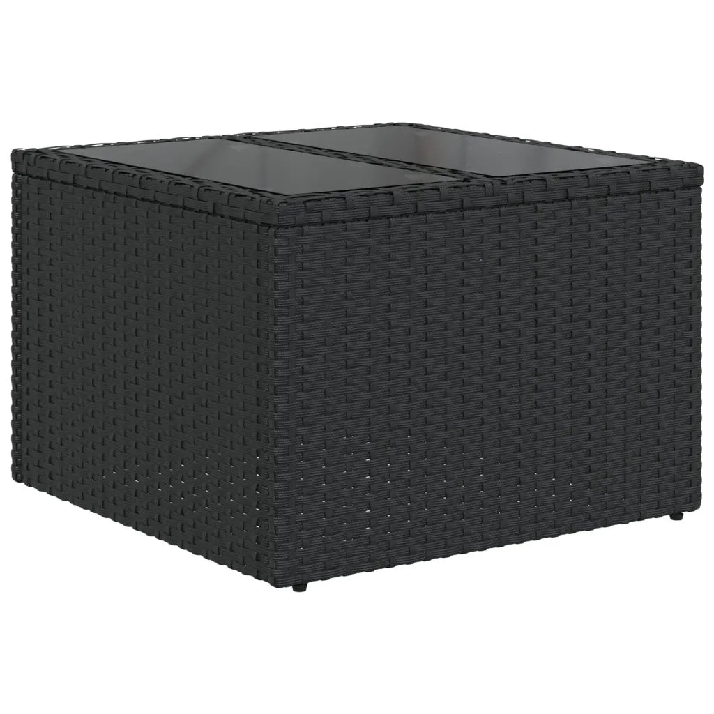 Set Divani da Giardino con Cuscini 7pz Nero Polyrattan 3221415