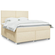 Giroletto a Molle con Materasso Crema 180x200 cm in Tessuto 3290565