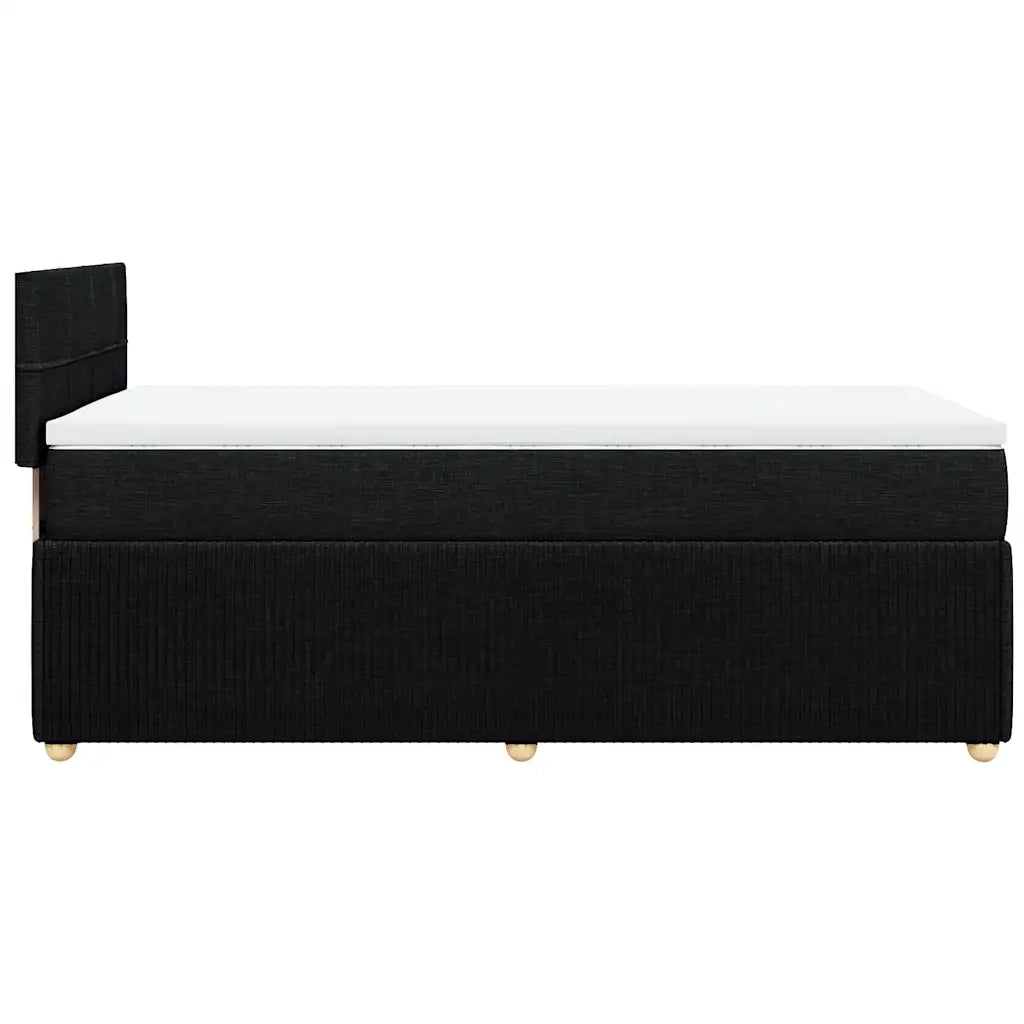 Giroletto a Molle con Materasso Nero 80x200 cm inTessuto 3287285