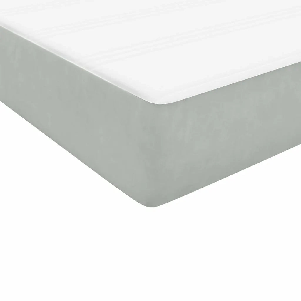 Letto a Molle con Materasso e LED Grigio Chiaro 80x210 cm Velluto 3316857