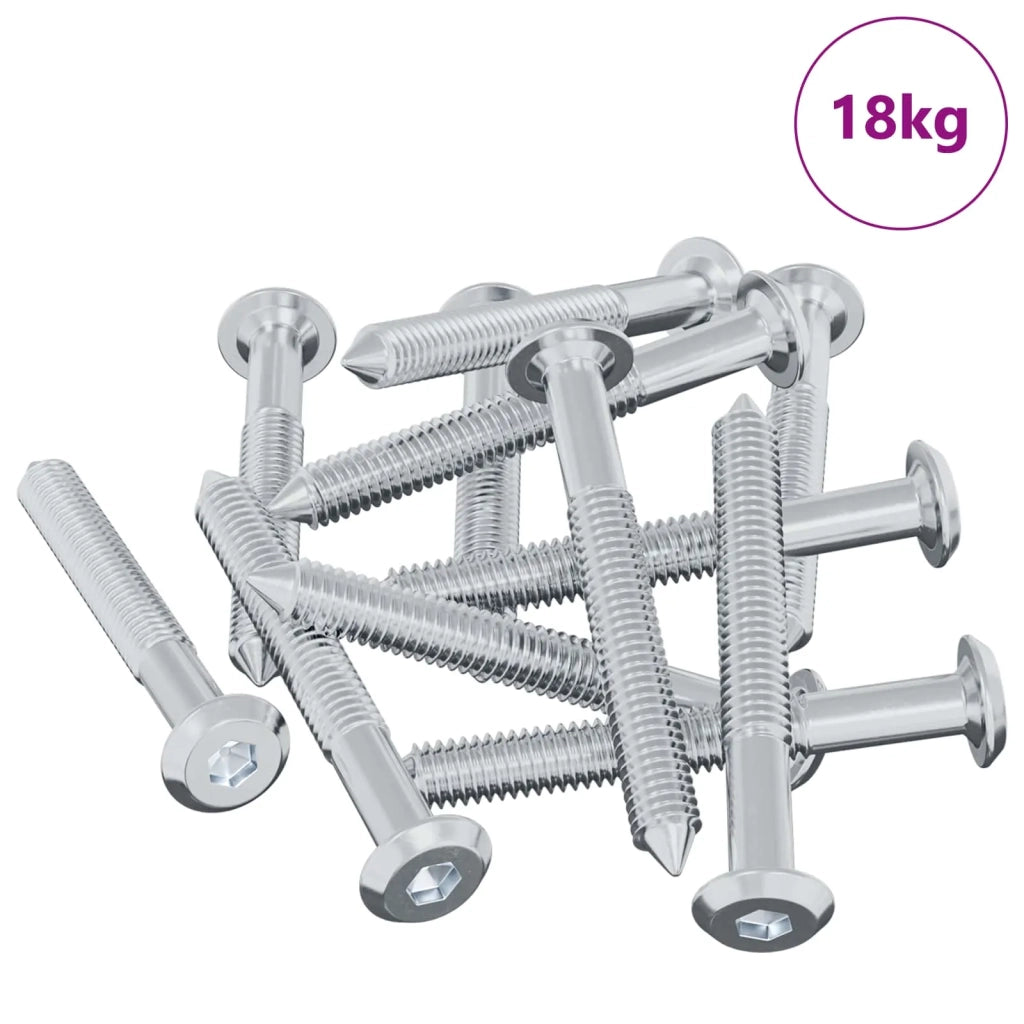 Vite 1800 pcs Argento M6 x 50 mm Acciaio