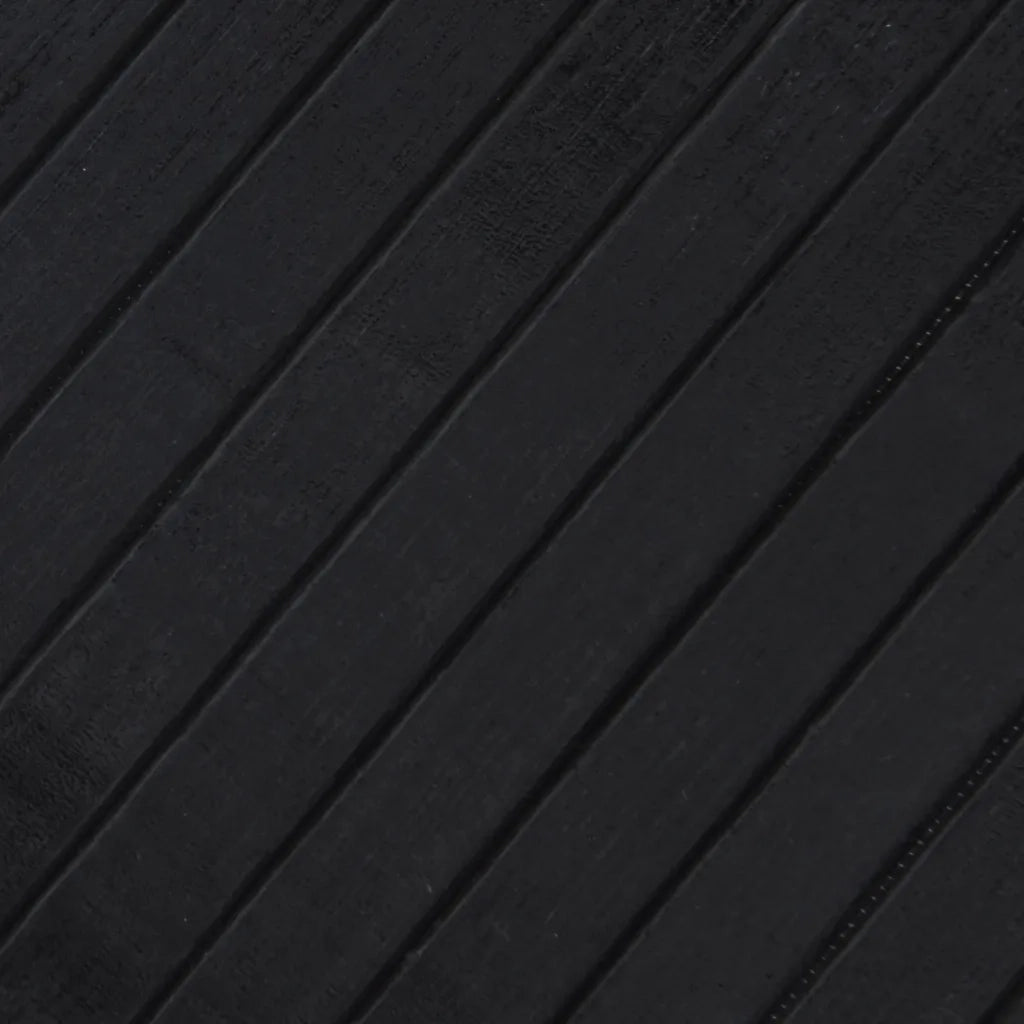 Tappeto Rettangolare Nero 60x1000 cm in Bambù 376858