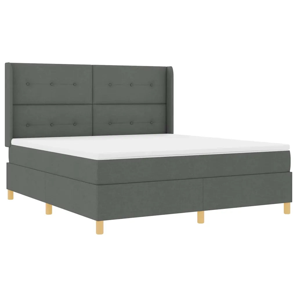 Letto a molle con strisce LED Grigio 180 x 200 cm Tessuto 3343708