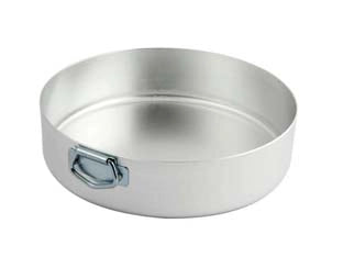 TORTIERA CILINDRICA ALTA IN ALLUMINIO CON ANELLO  cm.32