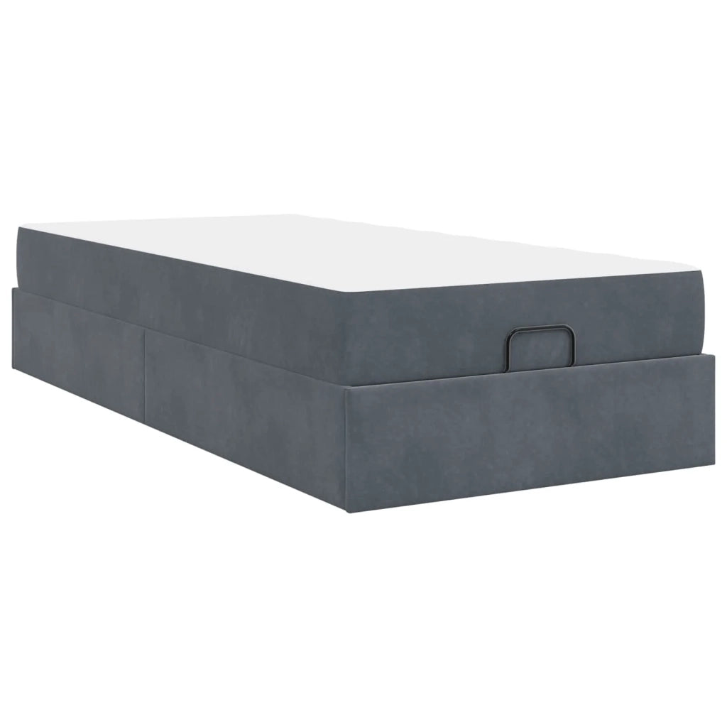 Struttura letto con materasso 2 pcs-Giroletto Grigio Sfumato Velluto 479113