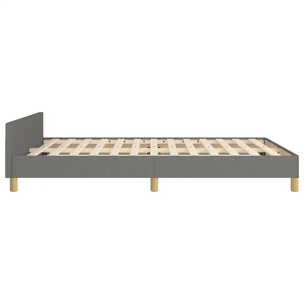 Letto matrimoniale | Letto per adulti | Giroletto senza Materasso Grigio Scuro 140x190 cm Tessuto