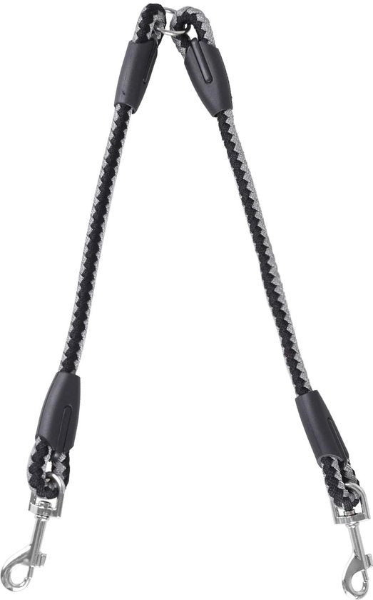 Connettore per cinturino per cani 360° rotativo - Doppio cinturino per cani - Libero da nodi - Costruzione in acciaio robusta - Ideale per 2 cani - Sicuro e comodo