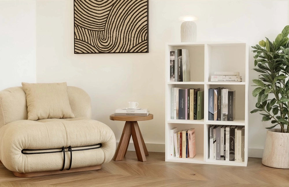 Scaffale MALAX mini 2x3 bianco libreria moderna