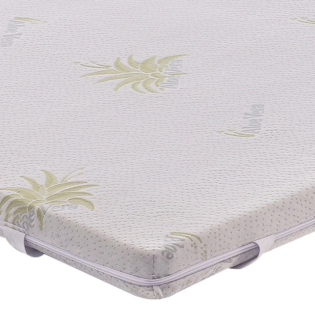 Topper Matrimoniale 160x190 in memory foam 7 cm con rivestimento in aloe vera sfoderabile