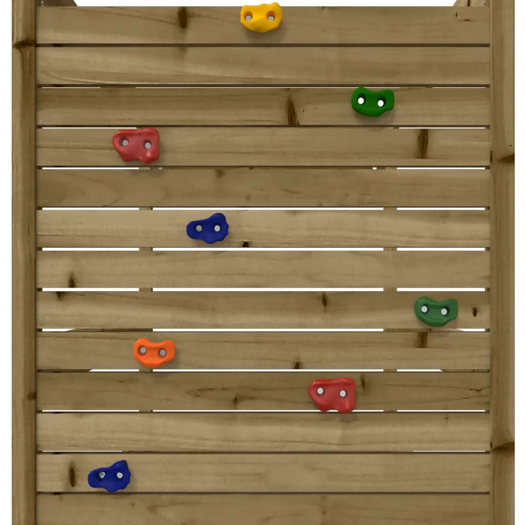 Altalene per parco giochi all'aperto scivolo altalene robuste giochi da giardino 454 x 199 x 249 cm legno di pino impregnato 02_0004753