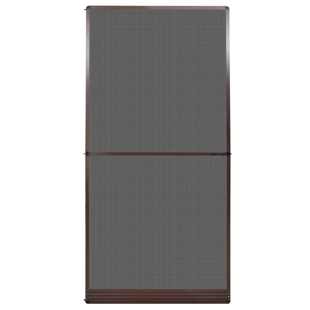 Schermo Insetti a Battente Marrone e Nero 120 x 240 cm 42047050