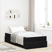 Struttura letto con materasso 2 pcs-Giroletto Nero Velluto 835864