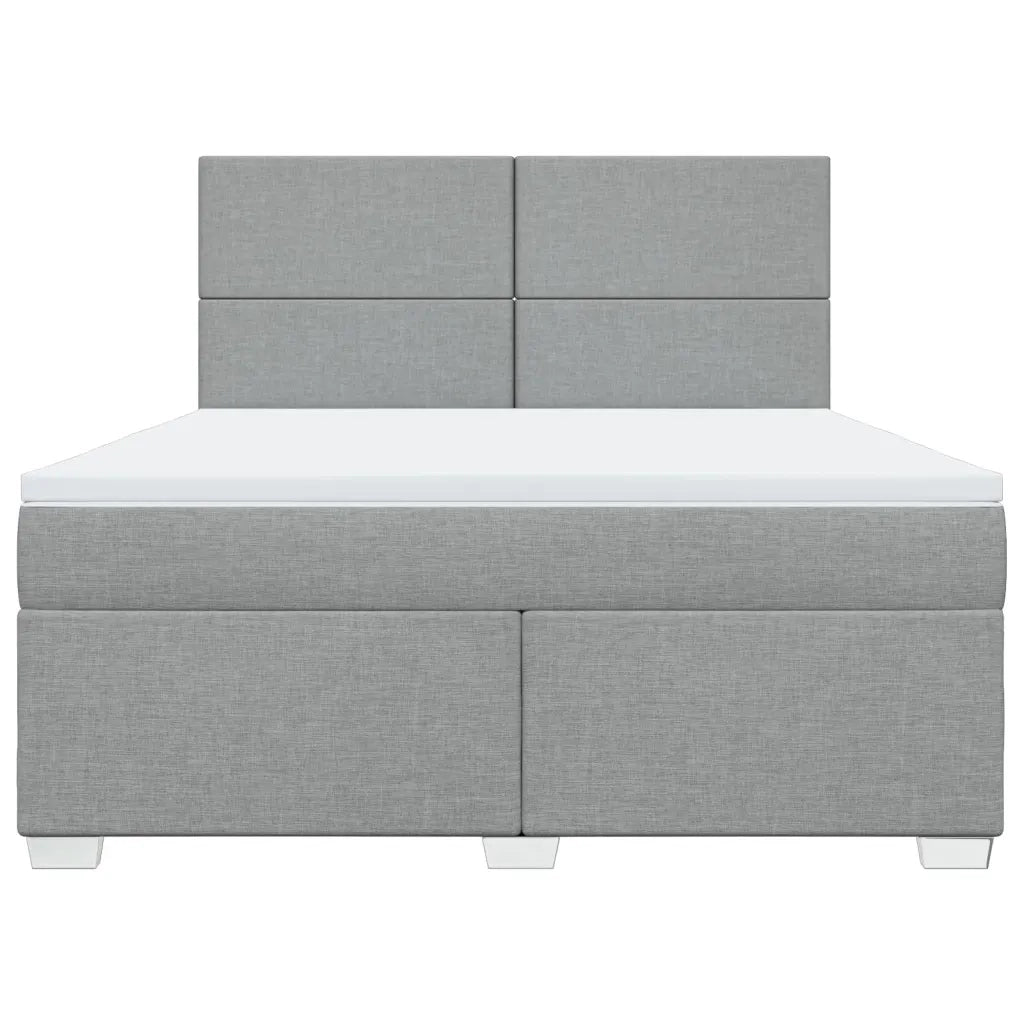 Giroletto a Molle con Materasso Grigio Chiaro180x200 cm Tessuto 3290560